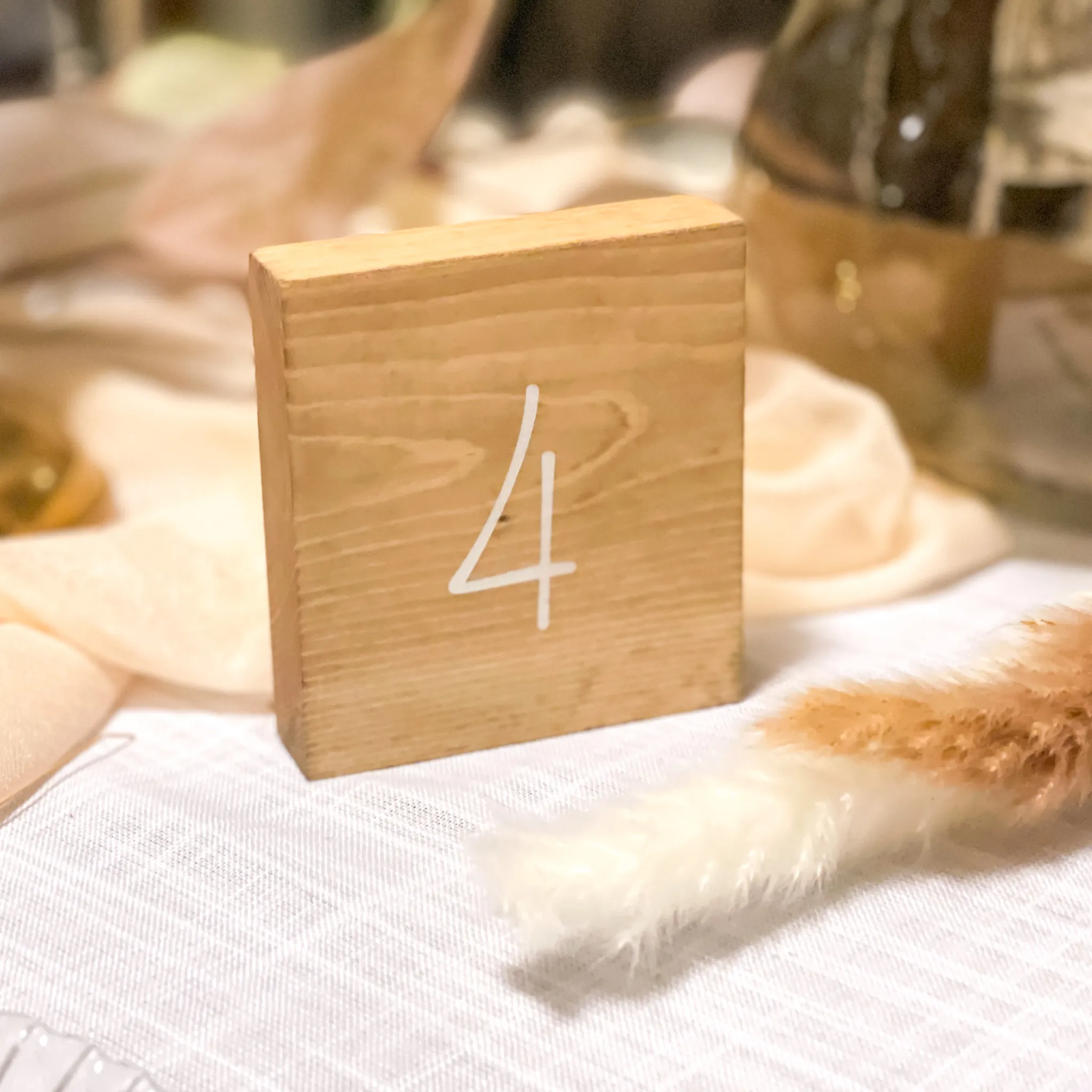 Wood Table Numbers (Napa) - Light