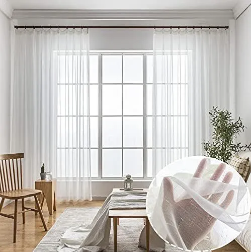 Sheer Curtains - Ivory (2 Panels)