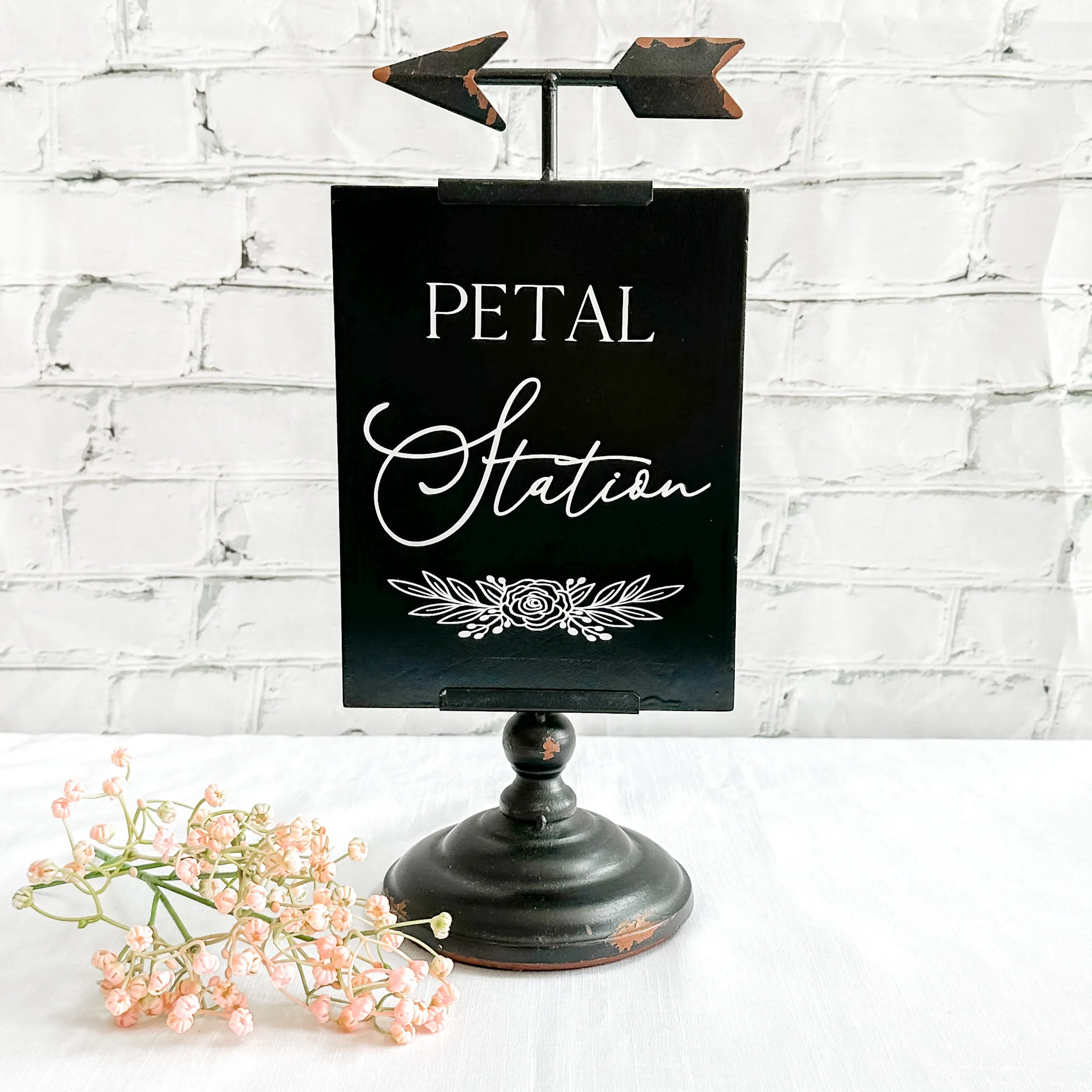 Petal Station - Standing Arrow Sign