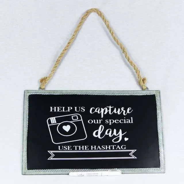 Chalkboard Hashtag Sign