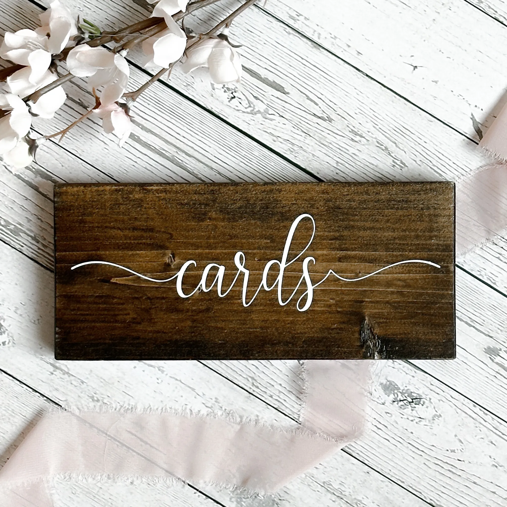 Cards Wood Sign (Geneva) - Dark