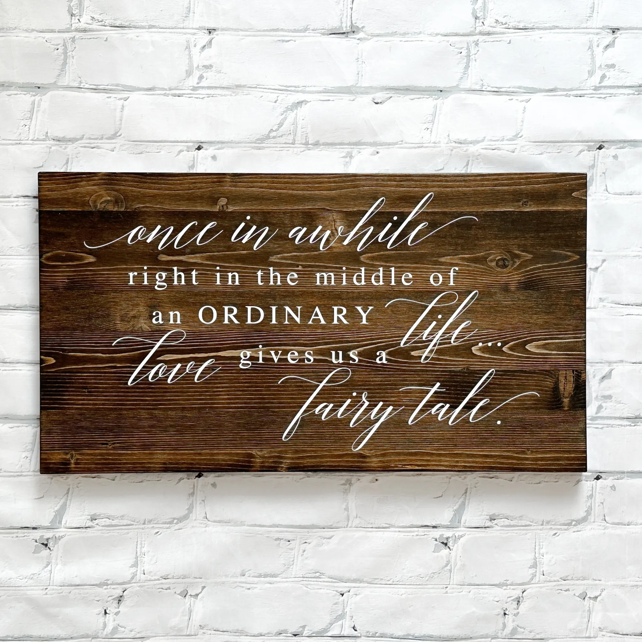 Once In Awhile... Wood Sign (Geneva) - Dark