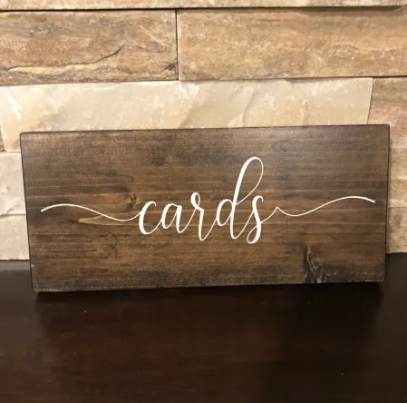 Cards Wood Sign (Geneva) - Dark