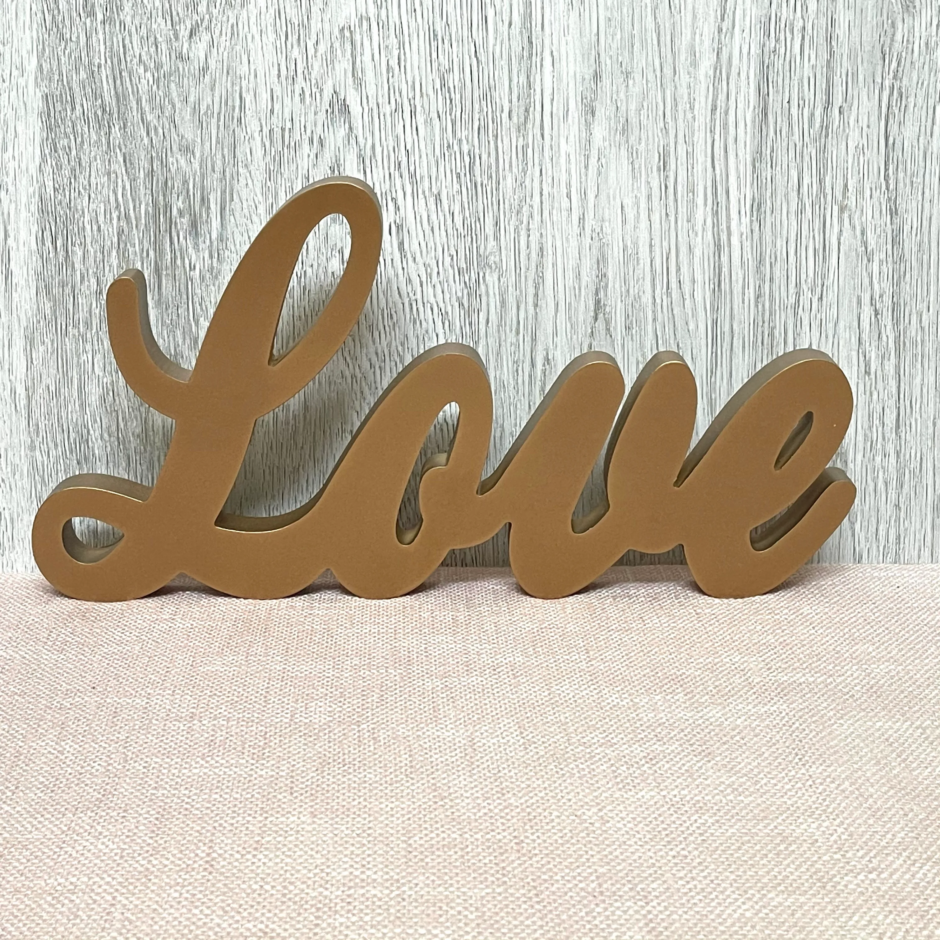 Love - Gold Script Sign