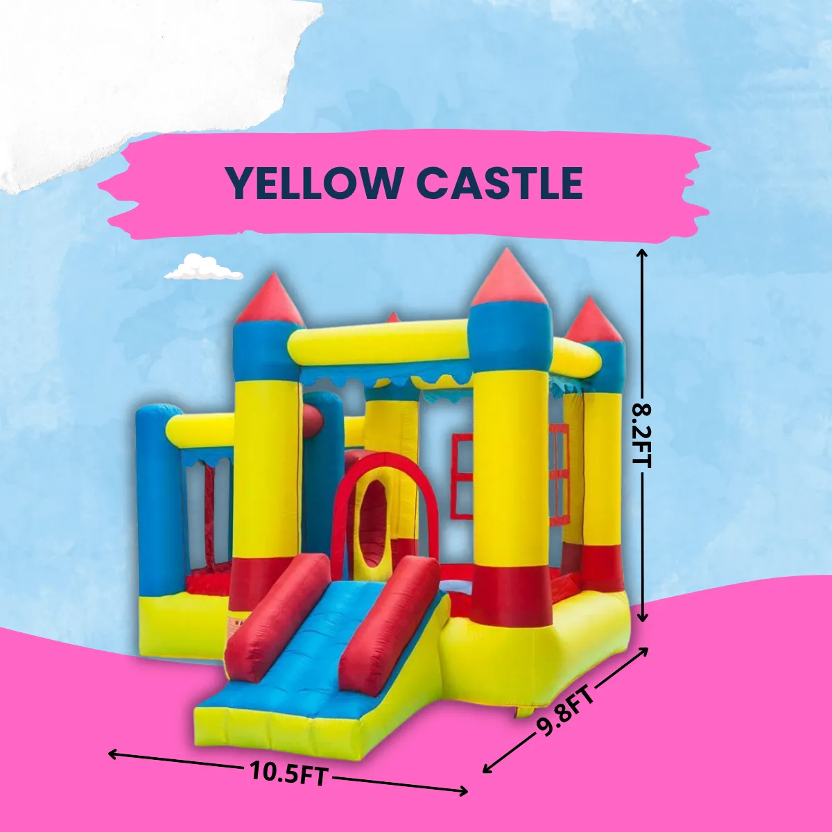 YELLOW CASTLE  - 24h Bounce House Rental