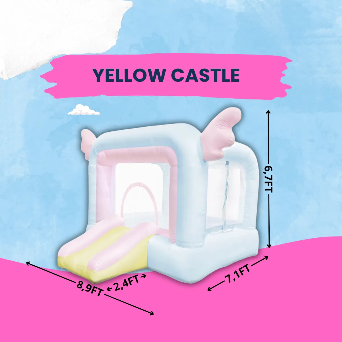 SWEET ANGEL CASTLE - 24h Bounce House Rental