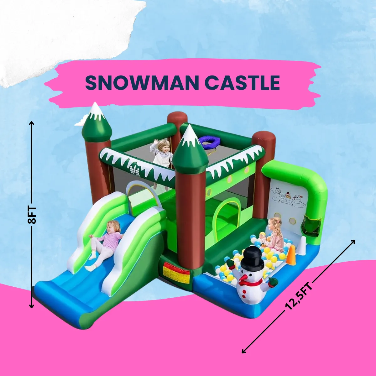SNOWMAN CASTLE - 24h Bounce House Rental