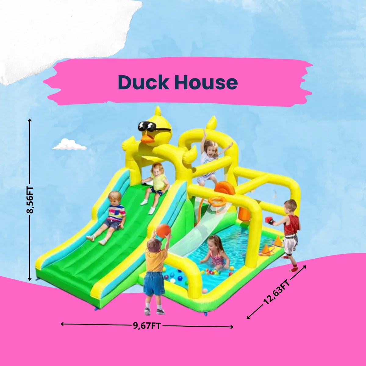 DUCK HOUSE - 24h Bounce House Rental