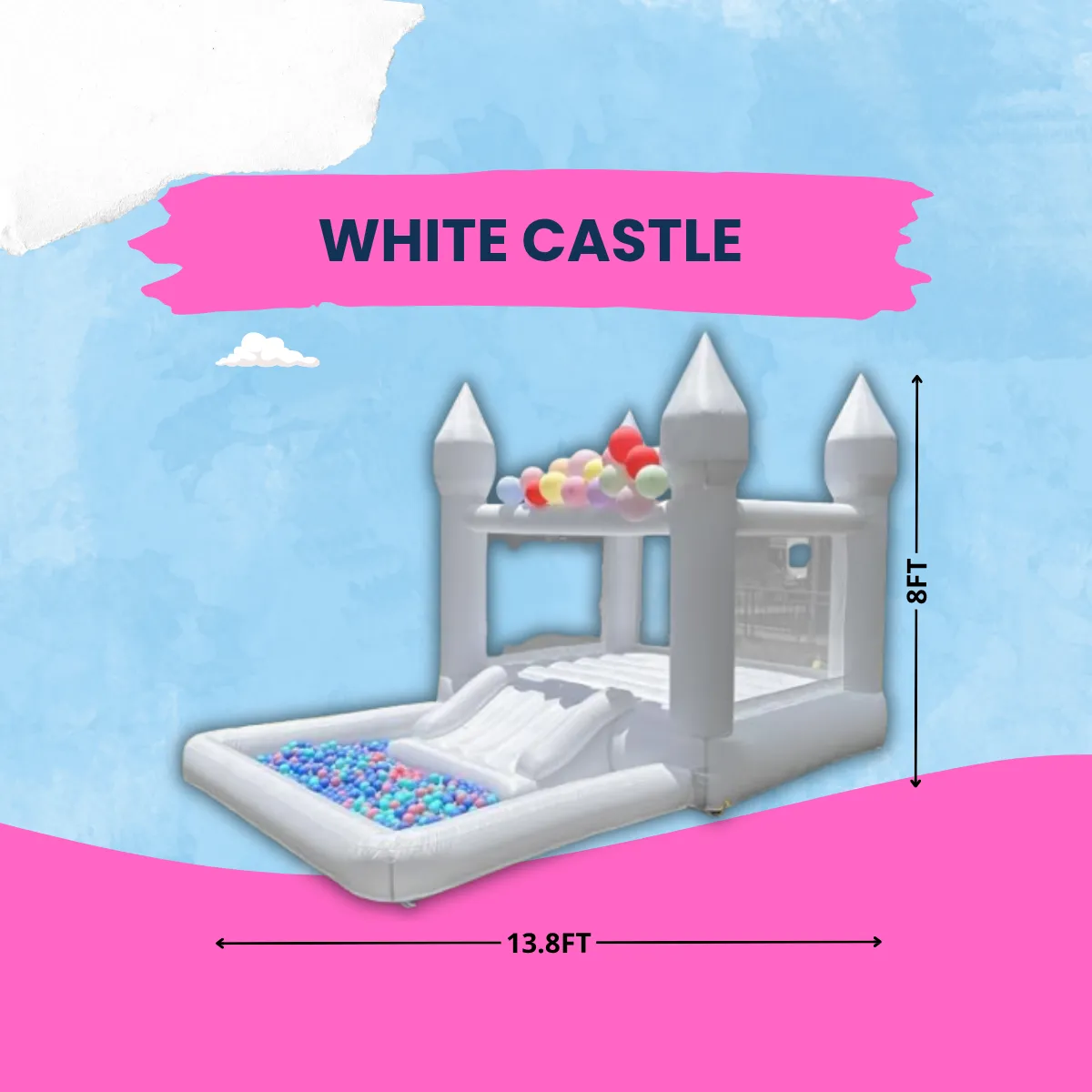 WHITE CASTLE - 24h Bounce House Rental