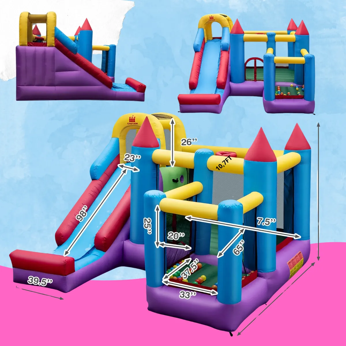 SLIDER CASTLE - 24h Bounce House Rental