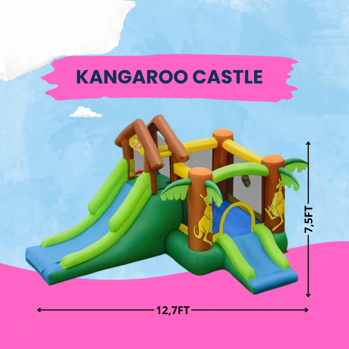 KANGAROO CASTLE - 24h Bounce House Rental