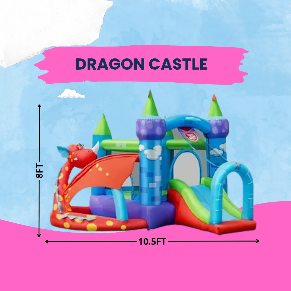 DRAGON CASTLE - 24h Bounce House Rental