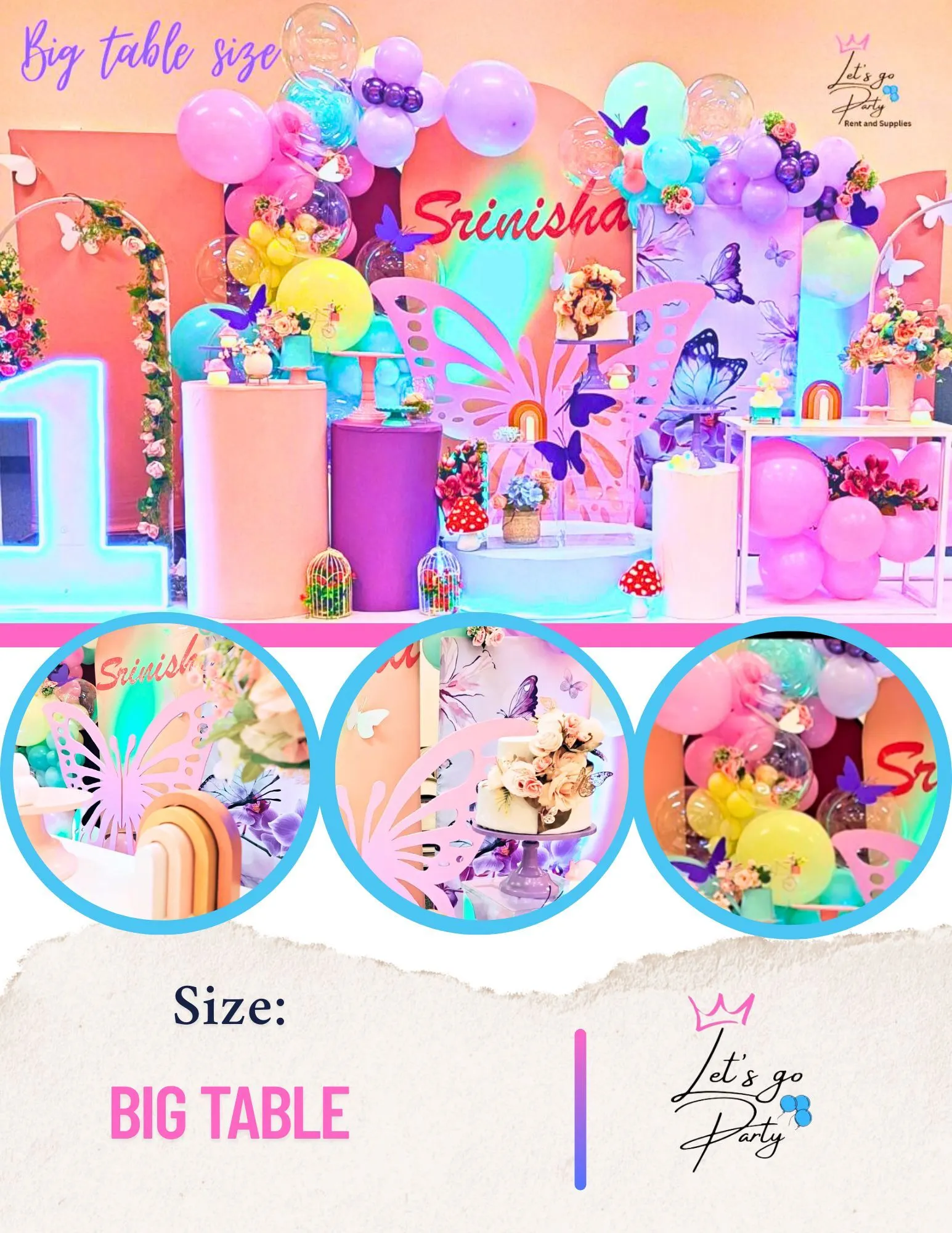 Big Table Size Balloon Decoration Service Package