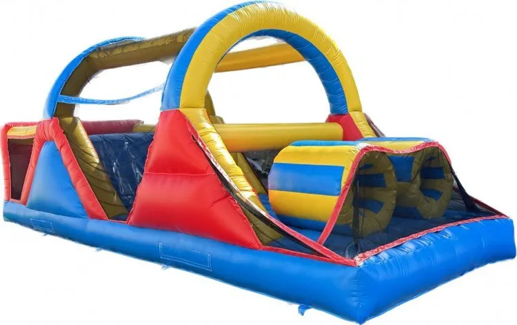 Rainbow Obstacle Bounce House