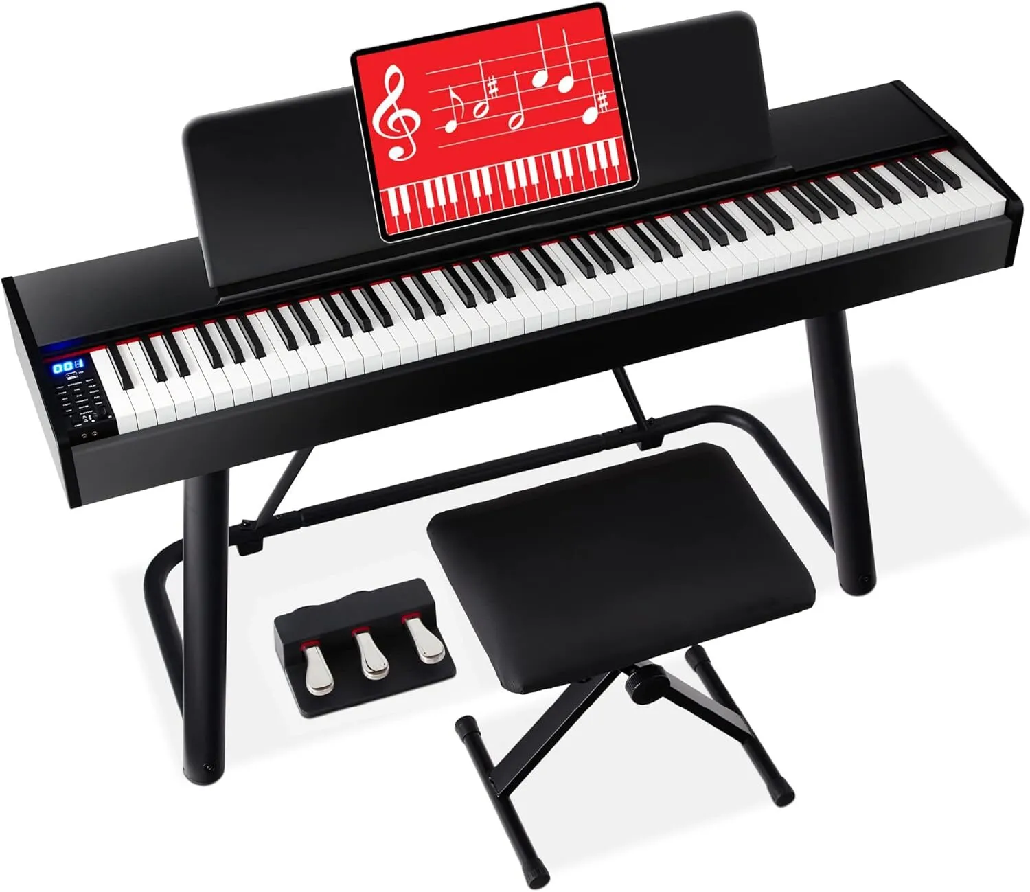 88-Key Digital Piano Set w/ U-Stand