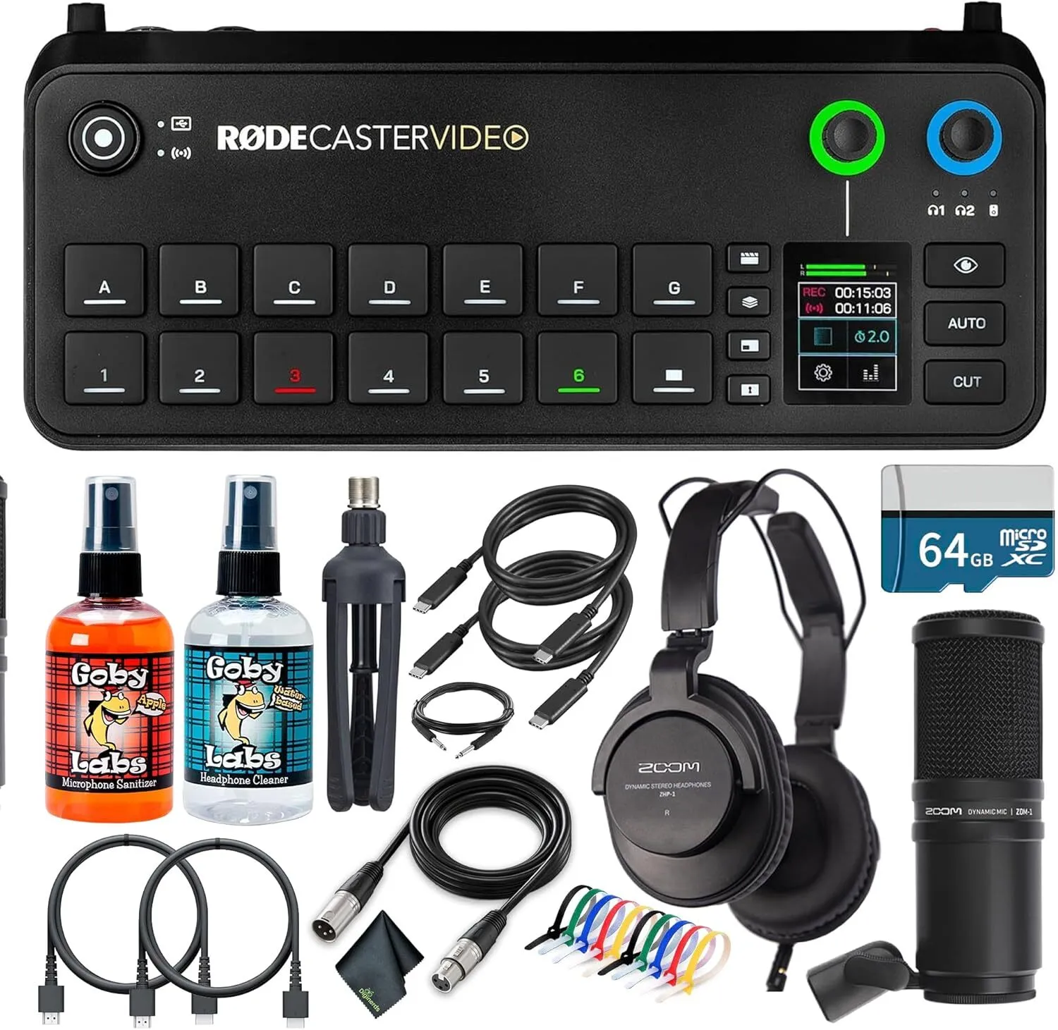 All-in-One Production Console Bundle w/ Headphones & Microphone