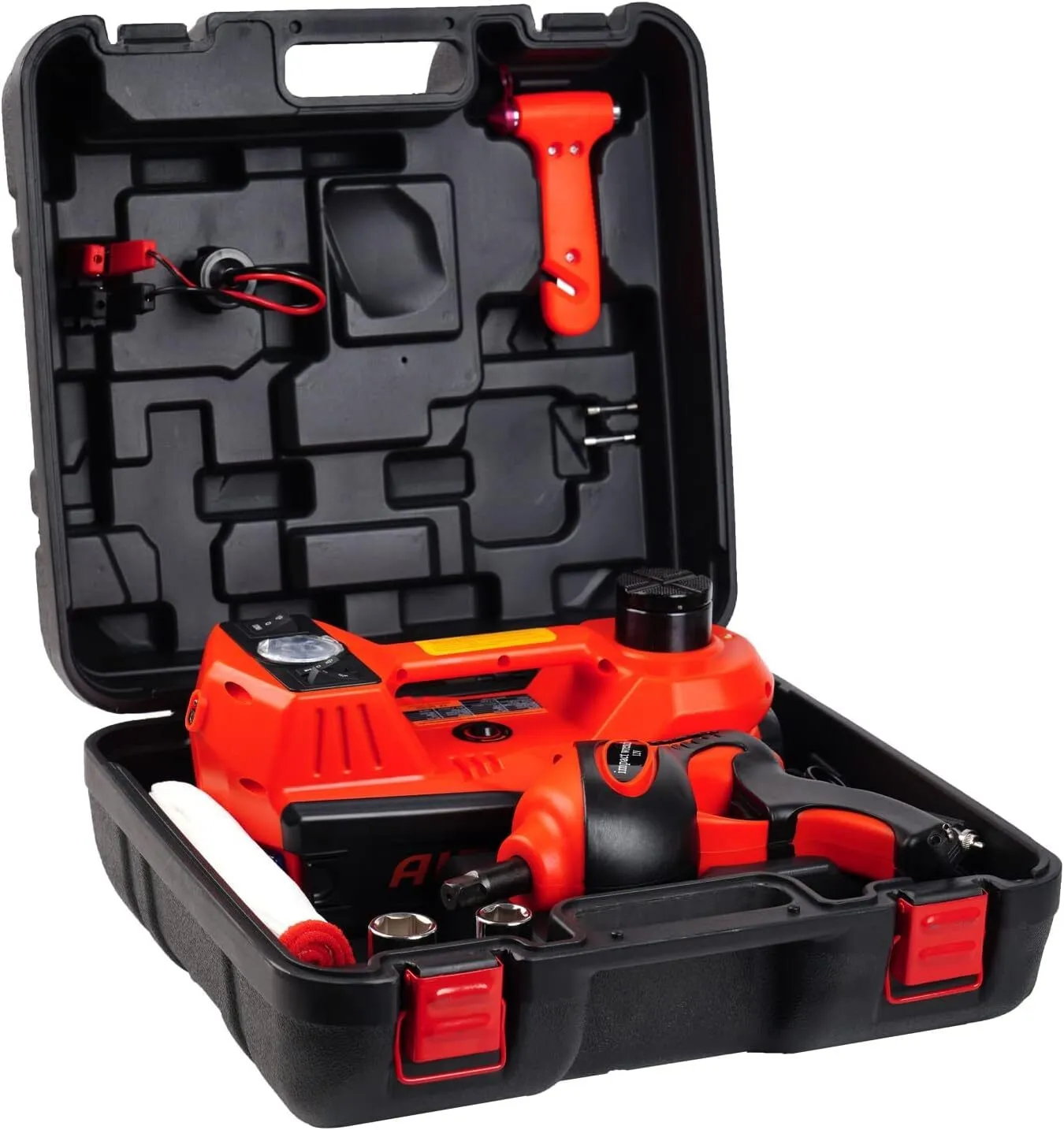 Electric Car Jack Kit w/ Impact Wrench & Tire Inflator