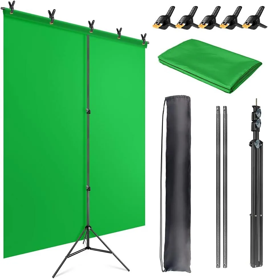 Green Screen Backdrop Kit w/ Stand 5x6.5