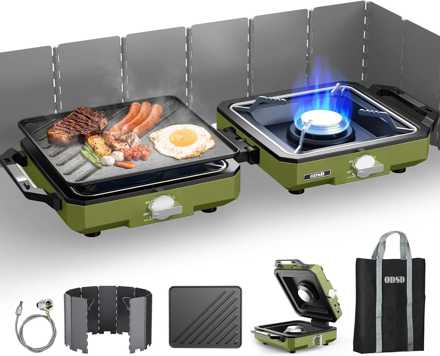 2-Burner Portable Camping Stove 20,000 BTU