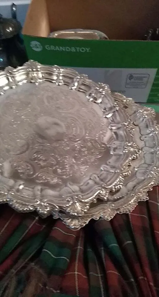 Silver and Stainless Steel Serving Items