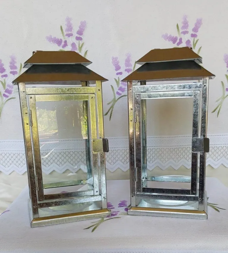 Medium silver lantern (11")