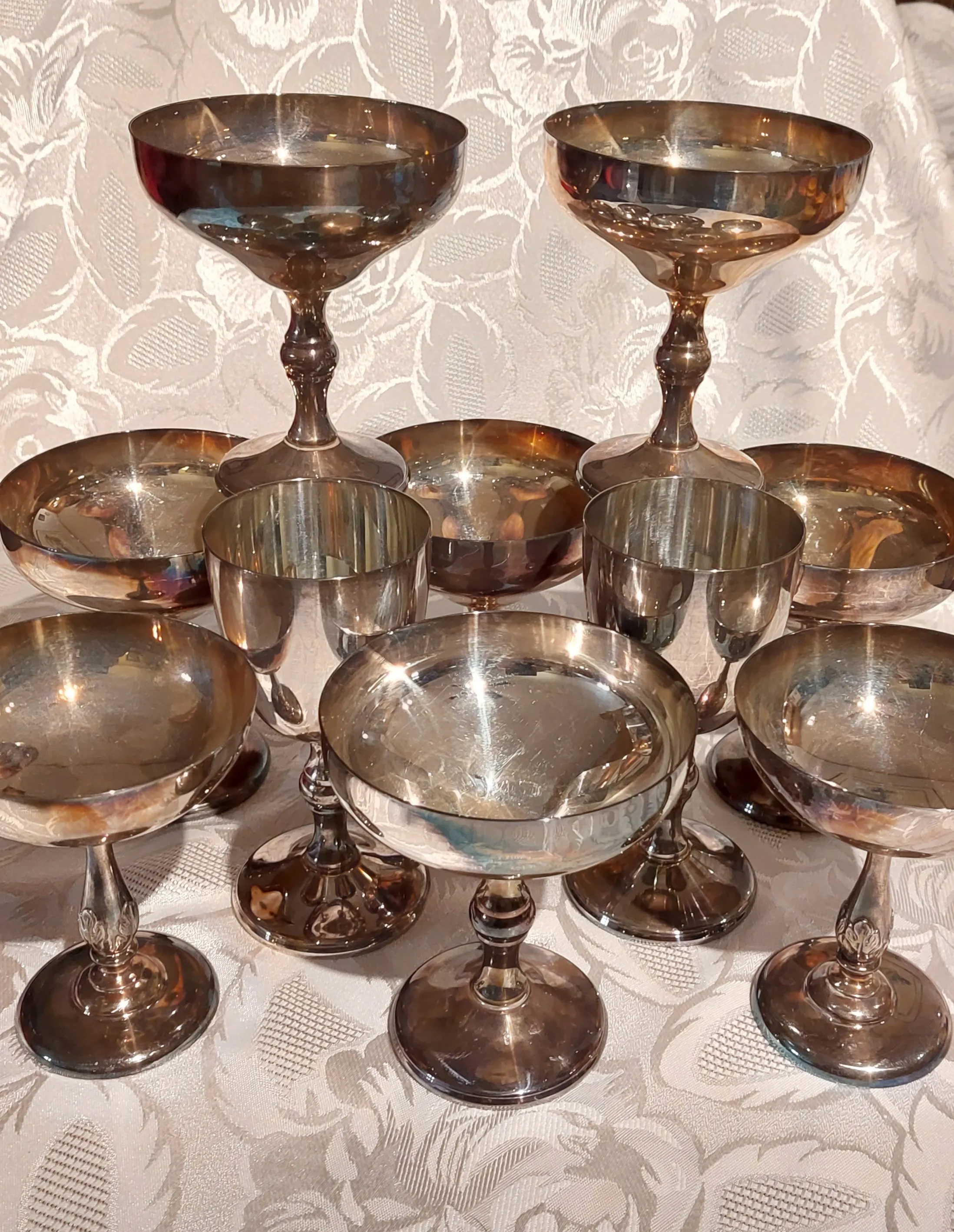 Silver Champagne Goblet