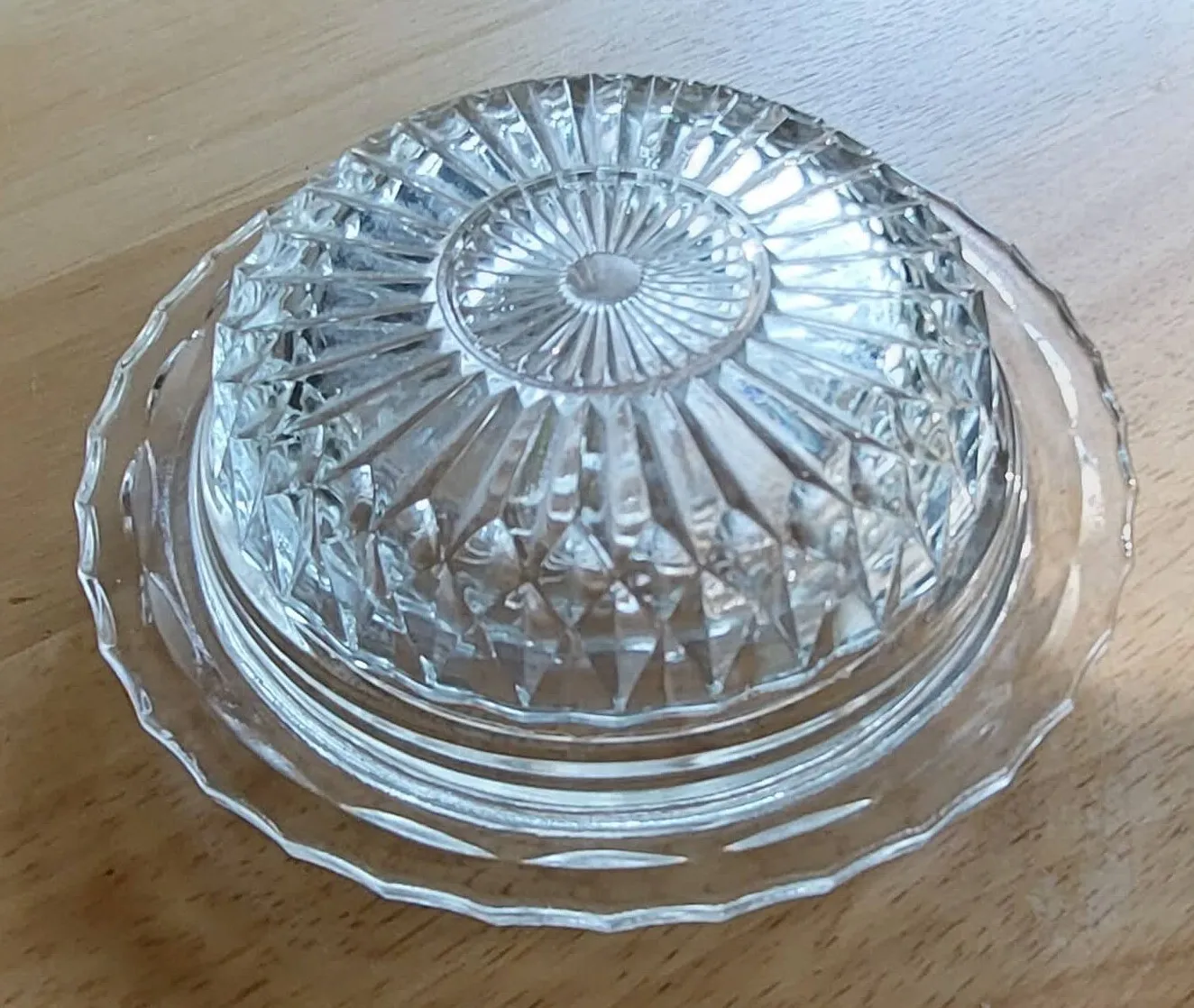 Vintage Glass Butter Dish