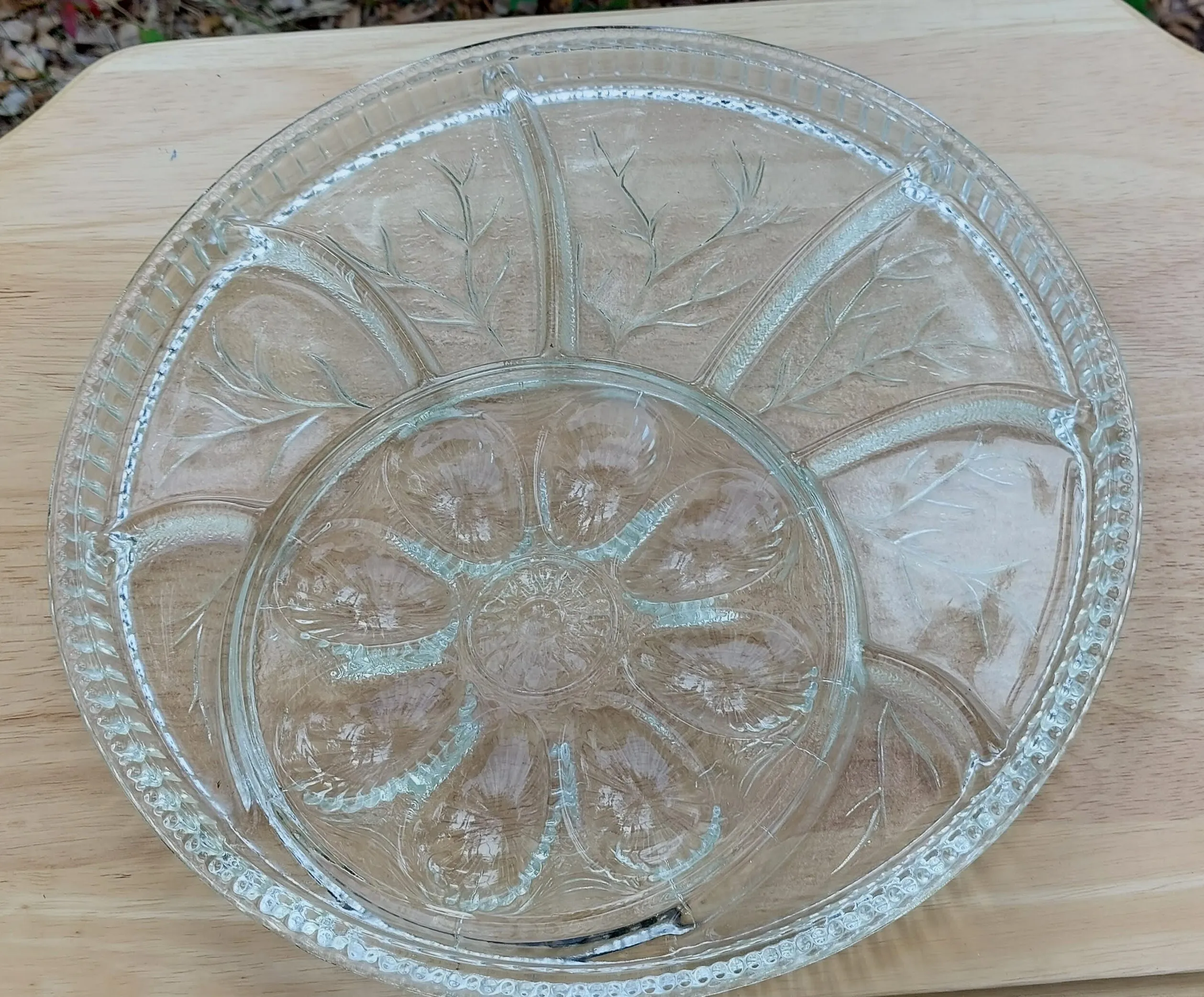 Devilled Egg and Appetizer Platter (Divided) - Vintage