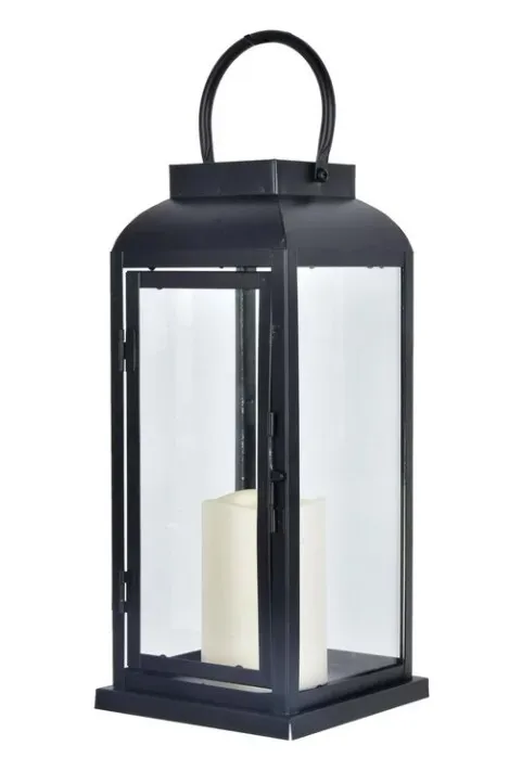 Black Metal Lantern - Medium