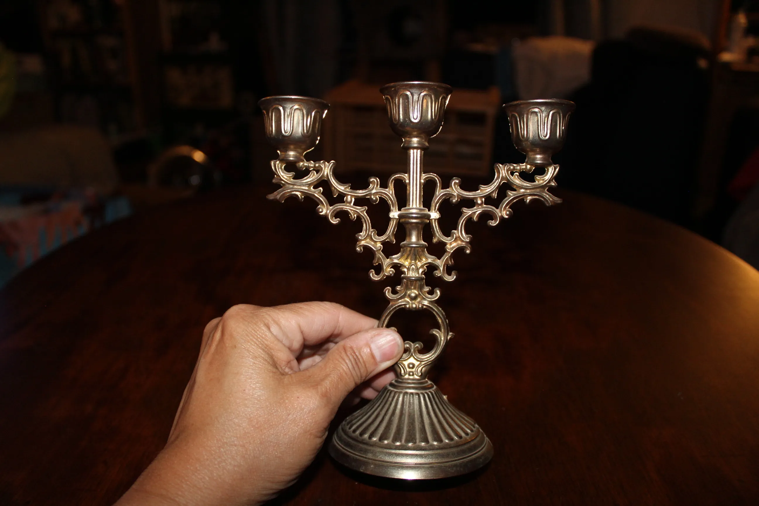 Brass Candelabra - 3 candles