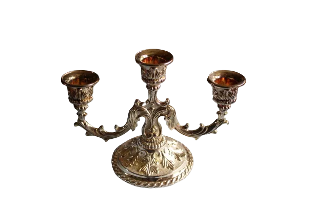 Gold Candelabra - 3 Candles