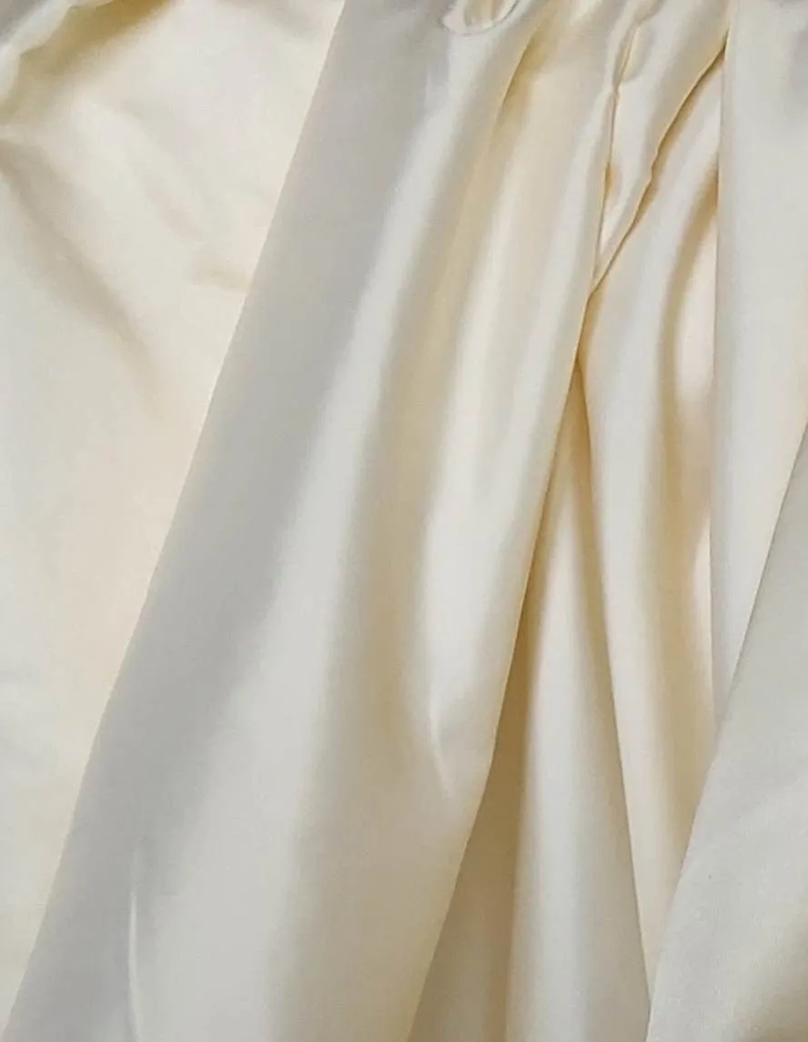 Champagne coloured satiny fabric  - email us directly if you wish to rent this product