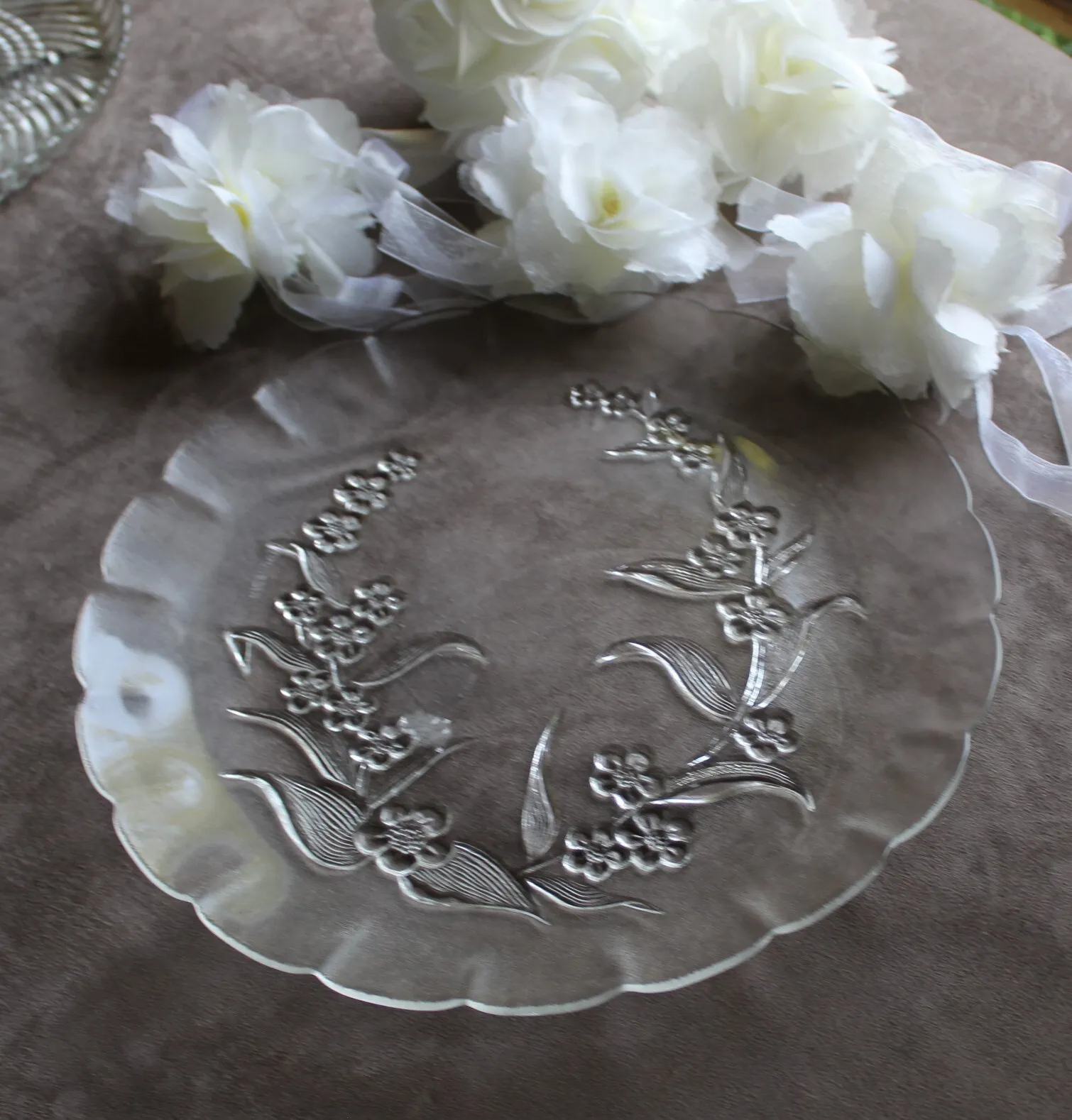 Vintage KIG Indonesian Glass Platter