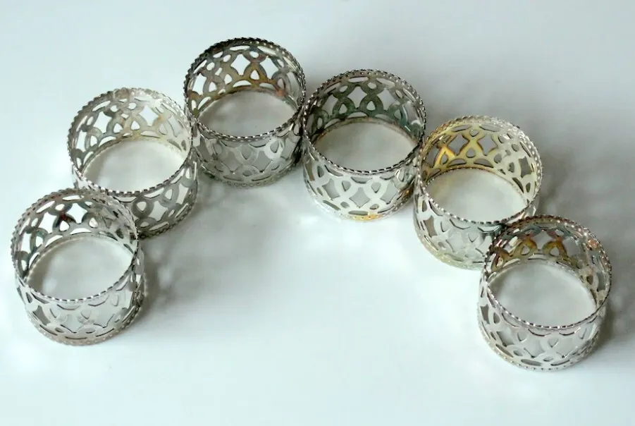 Silver napkin rings - Vintage 1960's