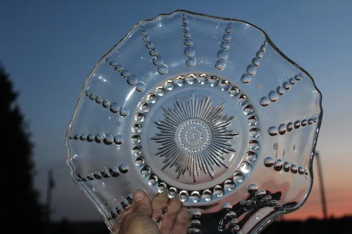 Federal Glass Columbia Clear Ruffled Edge Serving Bowl