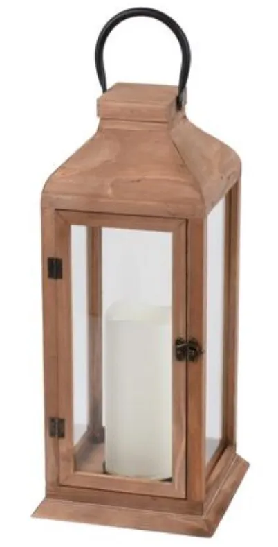 Rustic Wood Lantern - Small