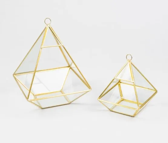 Gold and Glass Terrariums