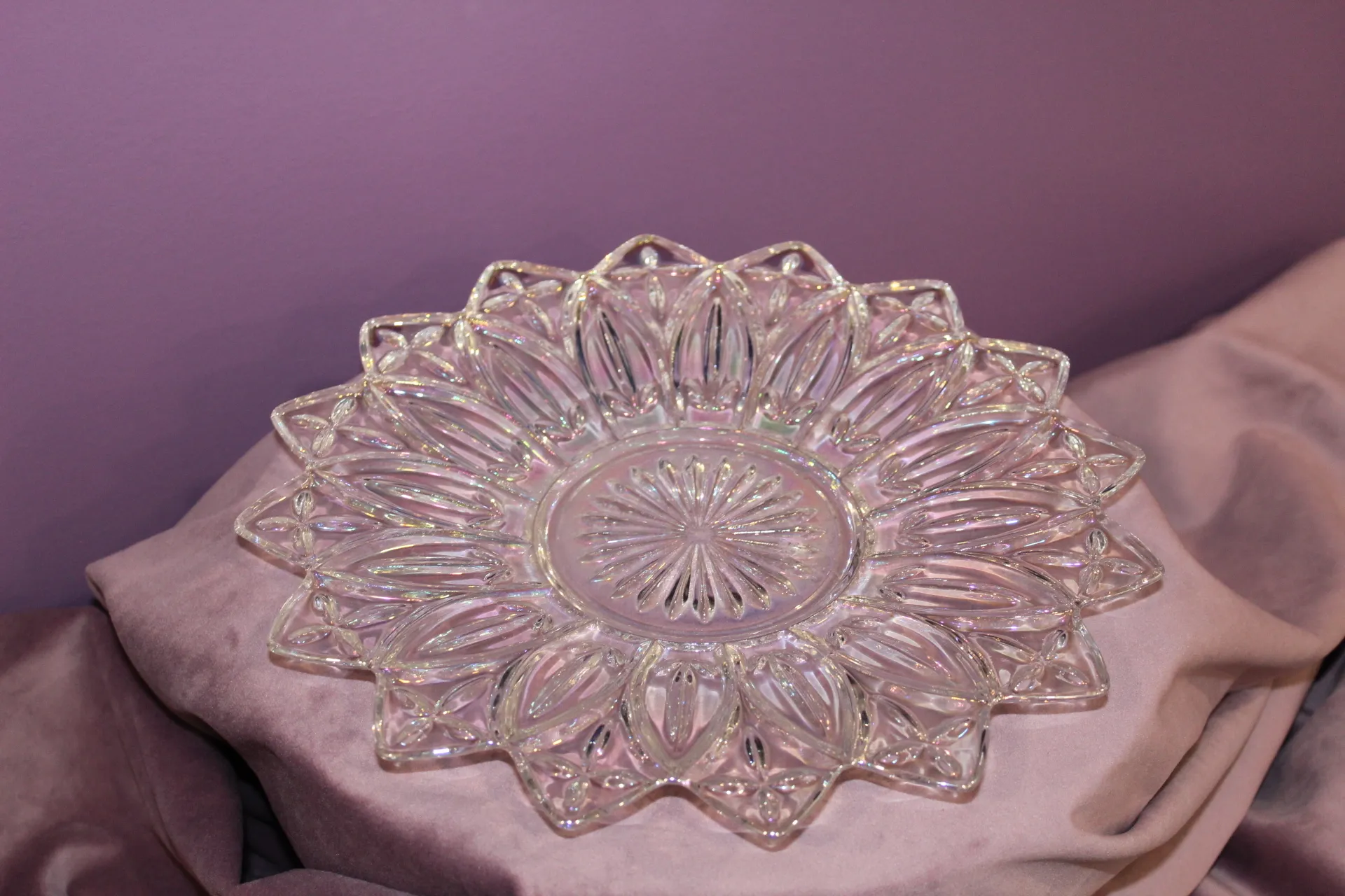Vintage Sunflower Pattern Serving Plate