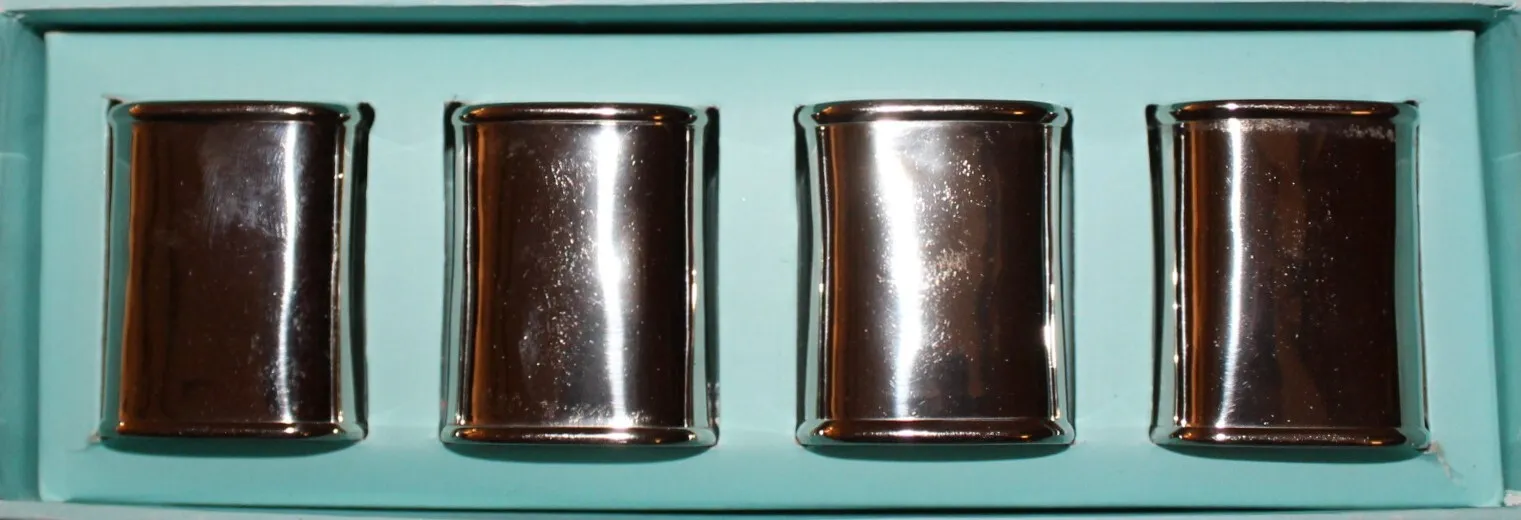 Stainless Steel Napkin Rings - Set of 4