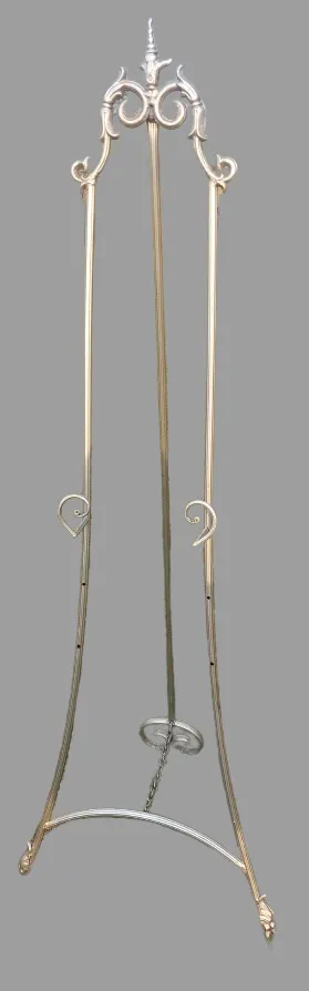 Burnished Gold Metal Floor Easel