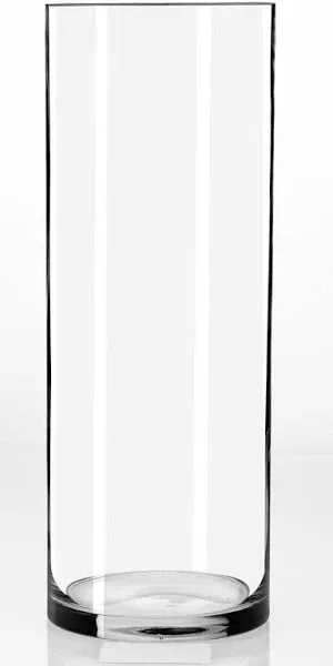 Cylinder Glass Vase - 10in