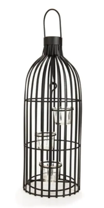 Vintage Metal Candleholder - Wire Cage