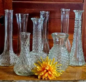 Clear Vintage Bud Vases