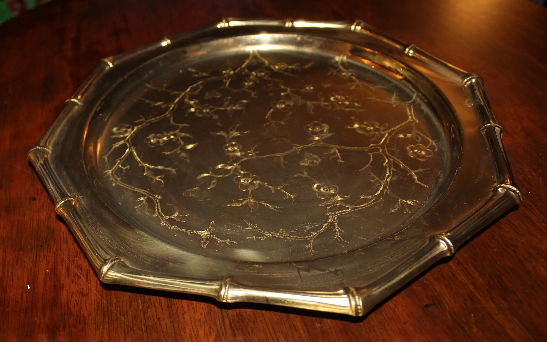 Brass Hexagon Tray - Vintage