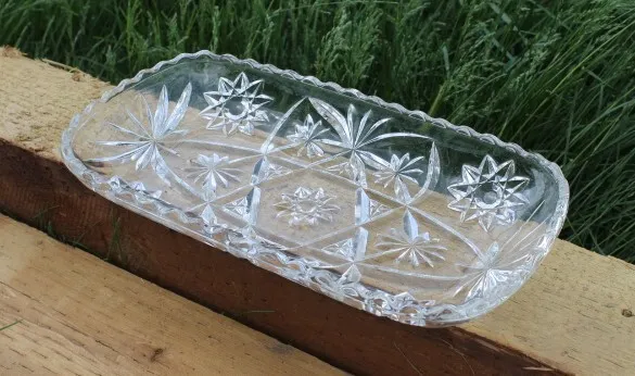 Rectangular Crystal Tray - Anchor Hocking Prescut Pattern