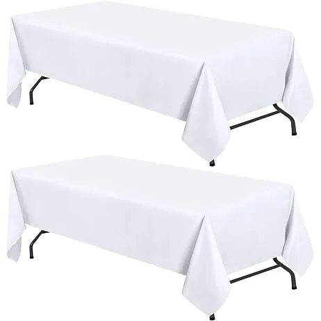8ft Rectangle Table Cloth (15 inch drop) - White