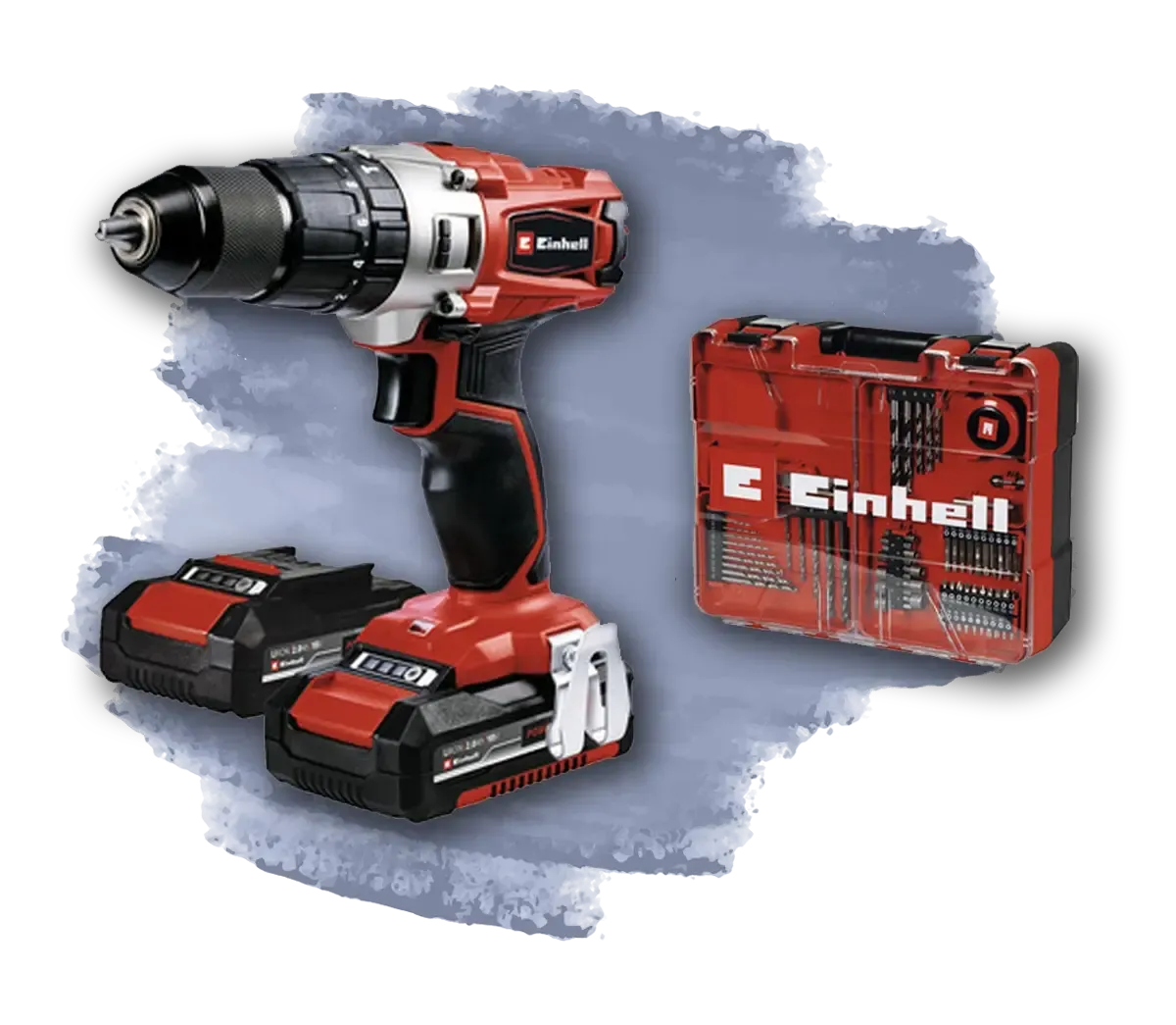 Akku-Schlagbohrschrauber Einhell TE-CD 18/2Li-i +64 Power-X-Change 18 V , inkl. 2 Akkus