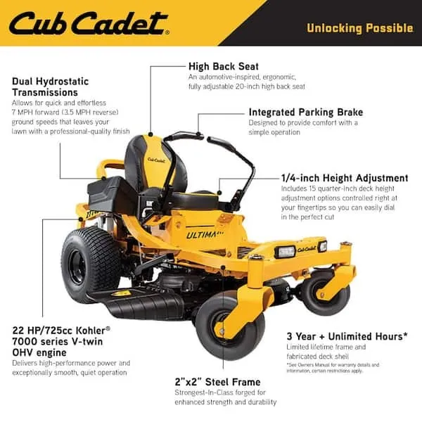 50” cub cadet zero turn