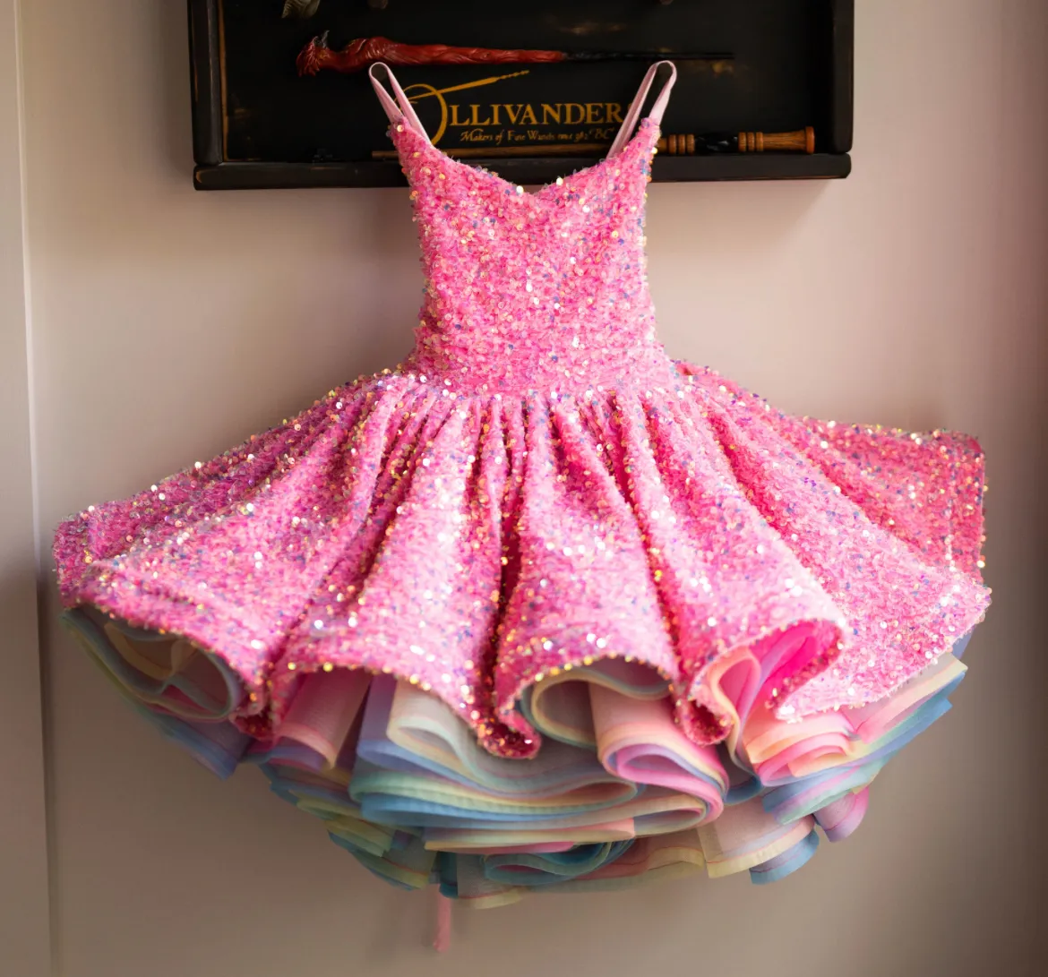 Pink Rainbow Princess Size 6, fits 4-8