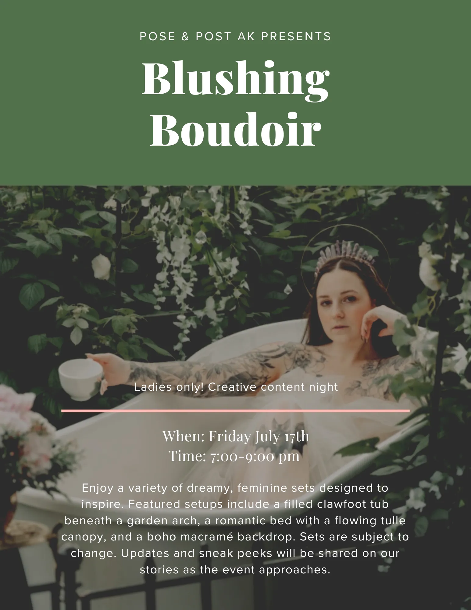Photographer ticket *ladies only* Blushing Boudoir